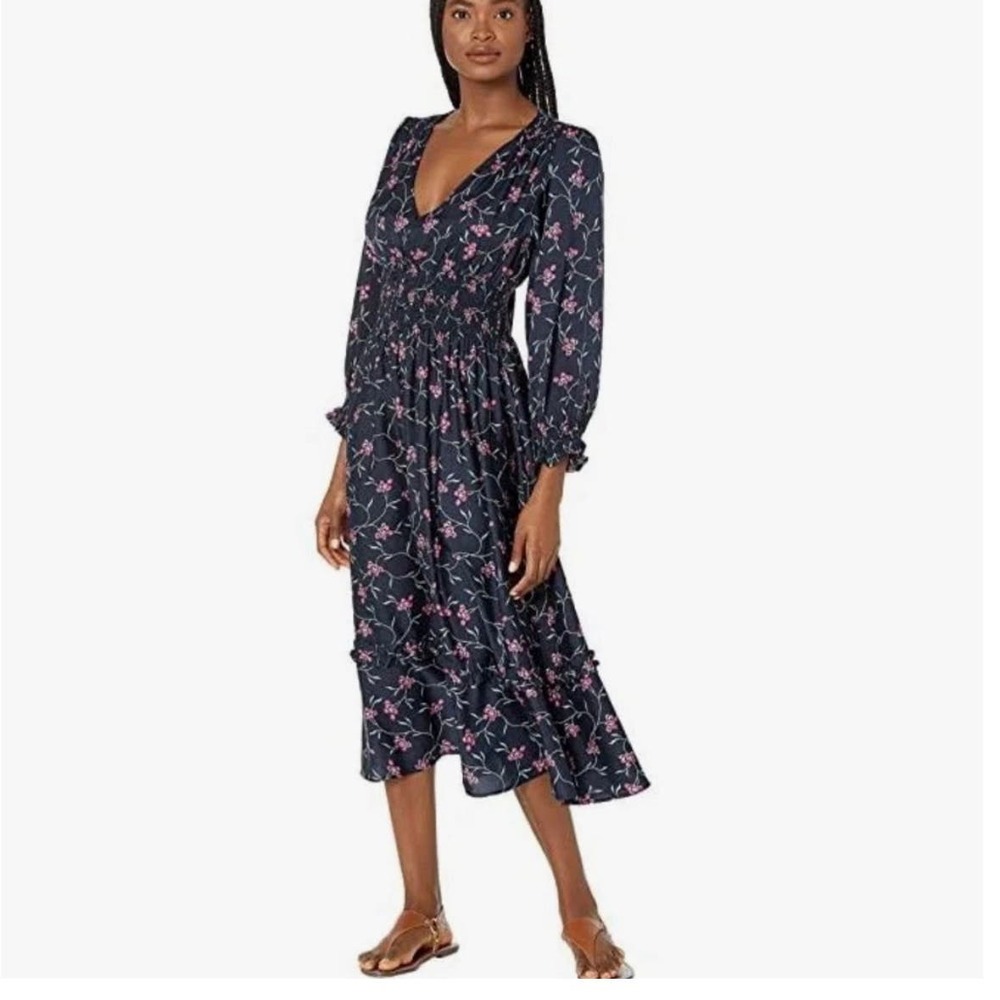 Sundance Catalog Outerknown Oceana Midi Floral Dress Size XS NWT Orig $268 - Picture 2 of 12